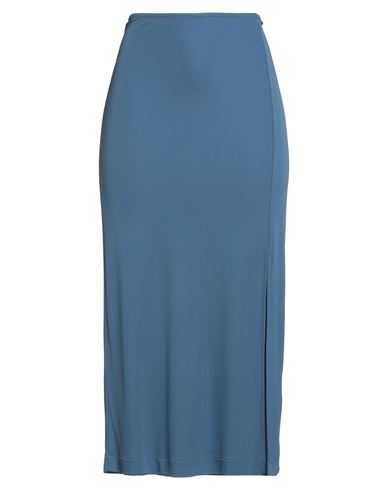 Majestic Filatures Woman Midi Skirt Blue Size 1 Viscose, Elastane In Blue