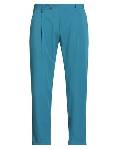 Eredi Del Duca Man Pants Deep Teal Size 38 Polyester, Viscose, Elastane In Blue