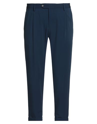 Eredi Del Duca Man Pants Navy Size 40 Polyester, Viscose, Elastane In Blue