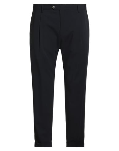 Eredi Del Duca Man Pants Midnight Blue Size 38 Polyester, Viscose, Elastane In Black