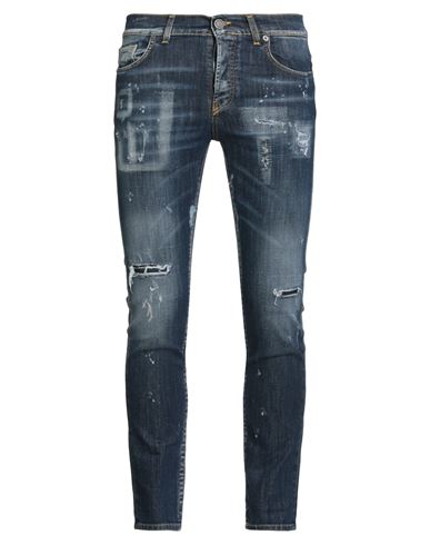 Patriòt Man Jeans Blue Size 32 Cotton, Elastane In Blue
