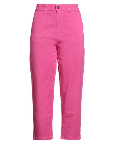 Rebel Queen By Liu •jo Woman Pants Fuchsia Size L Cotton, Elastane In Pink