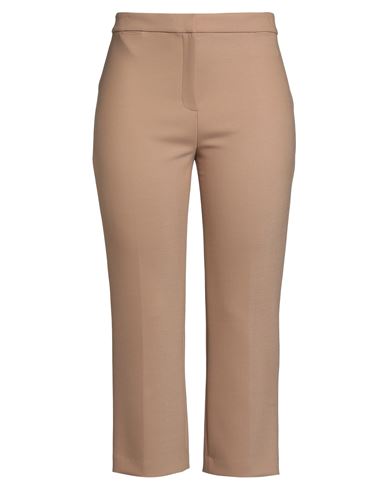 Theory Woman Pants Camel Size 12 Polyester, Wool, Elastane In Brown