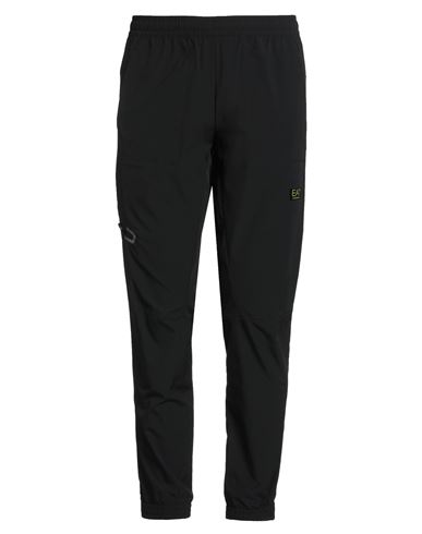 Ea7 Man Pants Black Size Xxl Recycled Polyester, Elastomultiester In Black