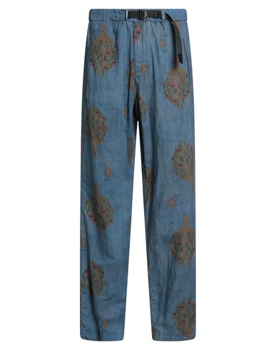 White Sand Man Pants Blue Size 28 Linen, Cotton In Blue