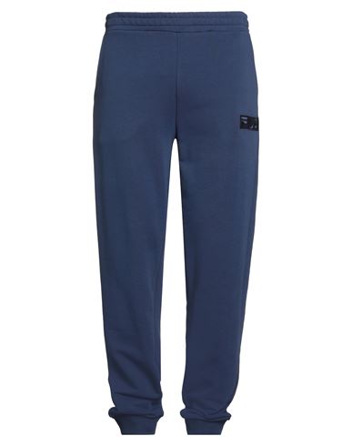 Fila Man Pants Blue Size Xs Cotton, Elastane In Blue
