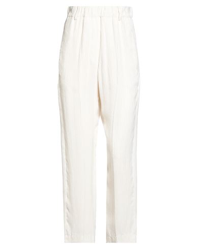 Alysi Crème Woman Pants White Size 0 Viscose In White