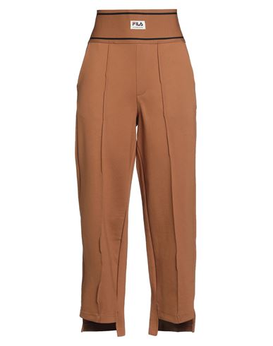 Fila Woman Pants Camel Size M Viscose, Polyamide, Elastane In Brown