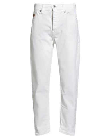 Bl.11  Block Eleven Bl.11 Block Eleven Man Jeans Ivory Size 34 Cotton, Elastane In White