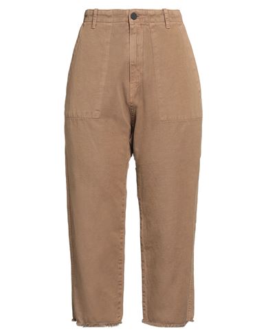 Liviana Conti Woman Pants Camel Size 29 Cotton, Linen In Brown