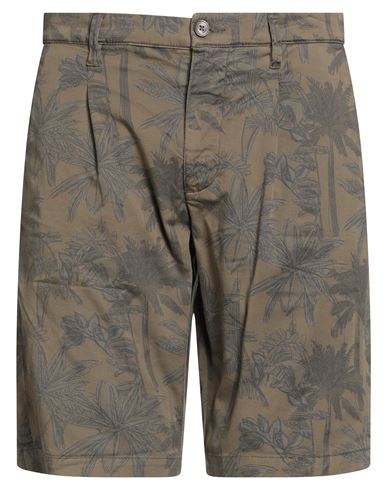 Philotinto Man Shorts & Bermuda Shorts Military Green Size 36 Cotton, Elastane In Gray