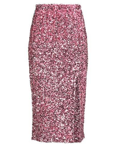 Motel Woman Midi Skirt Pink Size M Polyester, Elastane In Pink