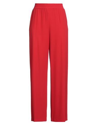 Kontatto Woman Pants Red Size M Polyester, Elastane In Red