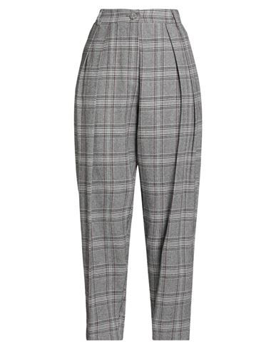 Motel Woman Pants Grey Size M Cotton, Polyester, Wool, Nylon In Gray