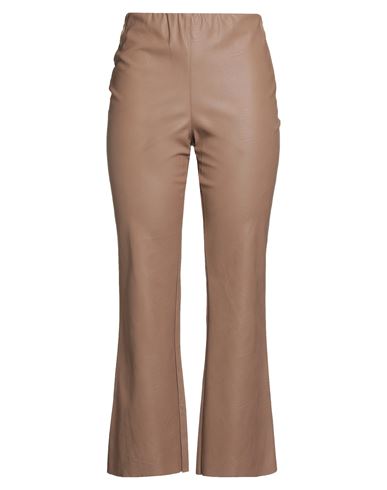 Motel Woman Pants Camel Size M Polyurethane, Viscose In Brown