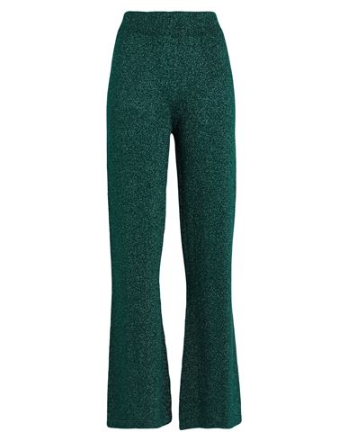 Tensione In Woman Pants Emerald Green Size Onesize Viscose, Metallic Fiber In Green