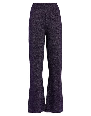 Tensione In Woman Pants Purple Size Onesize Viscose, Metallic Fiber In Purple