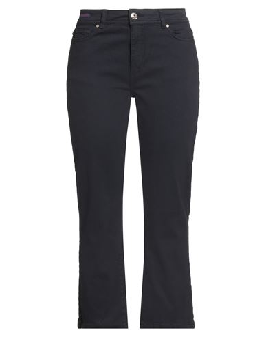 Conte Of Florence Woman Pants Midnight Blue Size 12 Paper, Elastane In Black