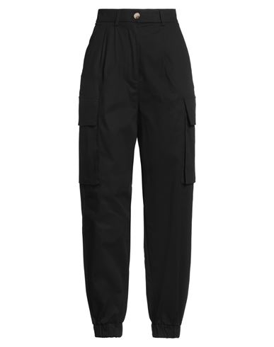 Vicolo Woman Pants Black Size S Cotton, Elastane In Black