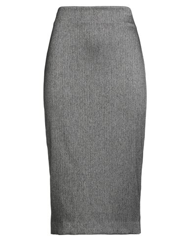 Alice Miller Woman Midi Skirt Black Size 10 Polyester, Viscose, Elastane In Gray