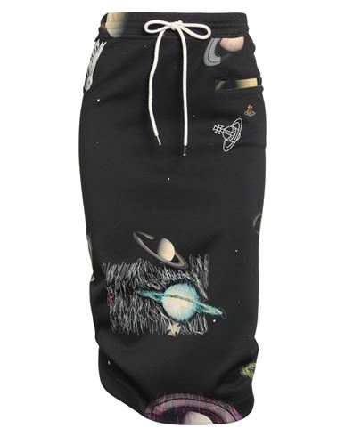 Vivienne Westwood Woman Midi Skirt Black Size L Polyamide, Cotton In Black
