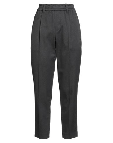 Brunello Cucinelli Woman Pants Charcoal Size 12 Cotton, Elastane, Ecobrass In Black