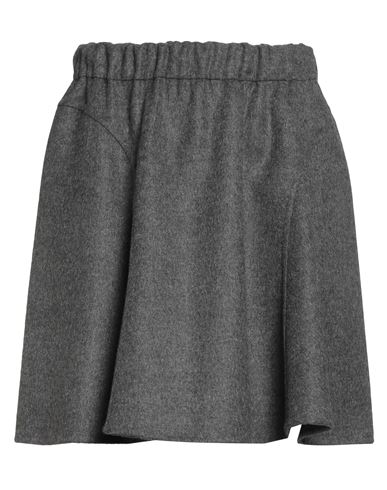 Brunello Cucinelli Woman Mini Skirt Charcoal Size 6 Virgin Wool In Multi