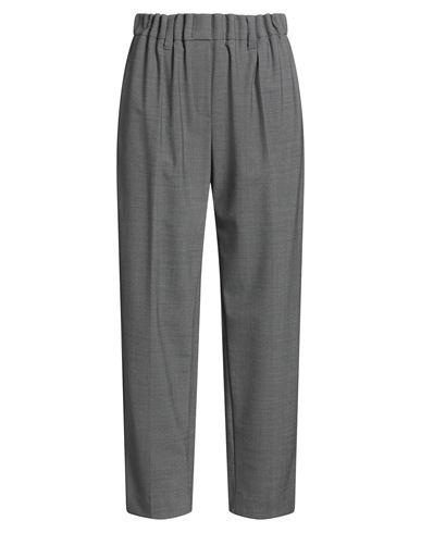 Brunello Cucinelli Woman Pants Grey Size 12 Virgin Wool, Polyamide, Elastane, Polyester In Gray