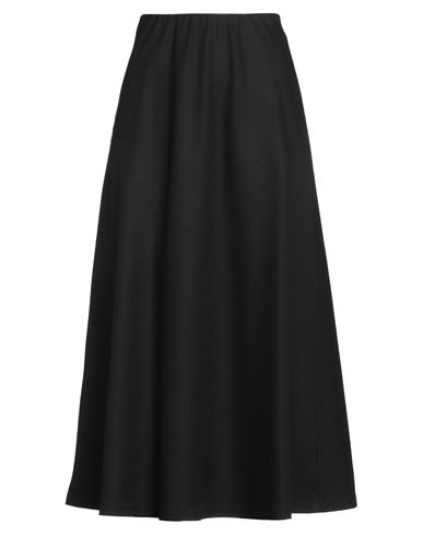 Brunello Cucinelli Woman Midi Skirt Black Size 8 Virgin Wool, Elastane In Black