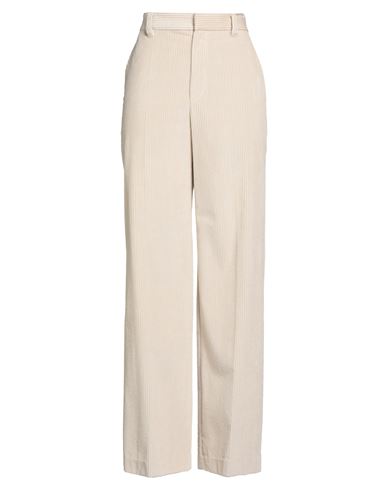 Brunello Cucinelli Woman Pants Beige Size 8 Cotton, Ecobrass, Leather In Sand