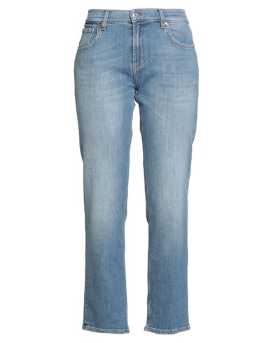 Roy Rogers Roÿ Roger's Woman Jeans Blue Size 32 Recycled Cotton, Rubber In Blue