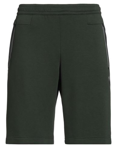 Ea7 Man Shorts & Bermuda Shorts Dark Green Size Xxl Polyester, Viscose, Elastane In Green