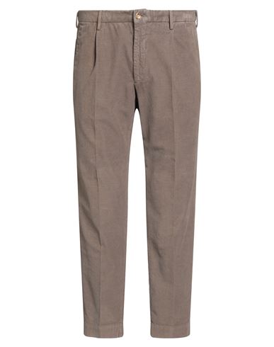 Incotex Tailored Cotton Corduroy Trousers With Front Pleats In Brown