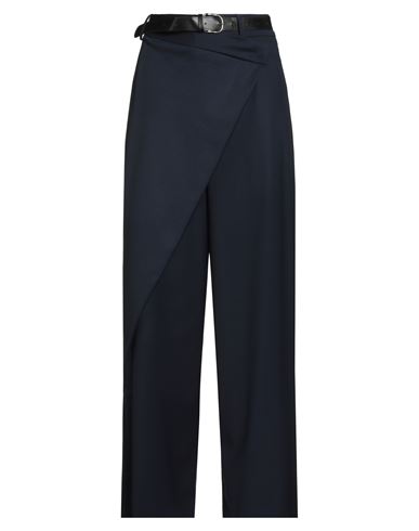 Haveone Woman Pants Navy Size Xl Polyester, Viscose, Elastane In Blue