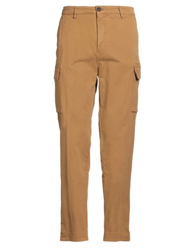 Clark Man Pants Camel Size 38 Cotton, Elastane In Multi
