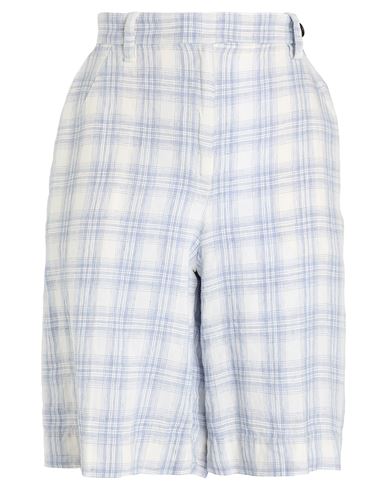 Massimo Alba Woman Shorts & Bermuda Shorts Light Blue Size 8 Linen In Blue