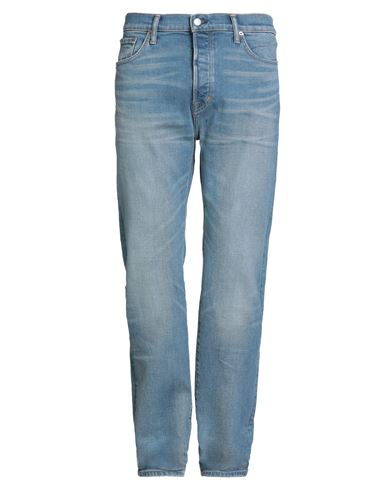 Tom Ford Man Jeans Blue Size 32 Cotton, Polyurethane In Blue
