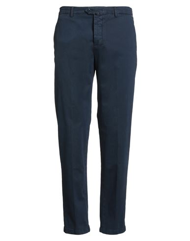 Kiton Man Pants Navy Size 38 Cotton, Cashmere, Elastane In Blue