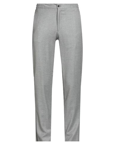 Kiton Man Pants Light Grey Size 36 Virgin Wool, Cashmere, Polyamide, Elastane In Gray