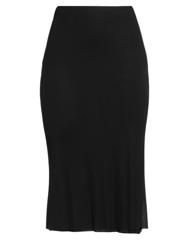 Khaite Woman Midi Skirt Black Size L Viscose In Black