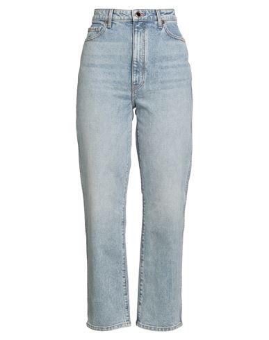 Khaite Woman Jeans Blue Size 30 Cotton, Polyurethane In Blue