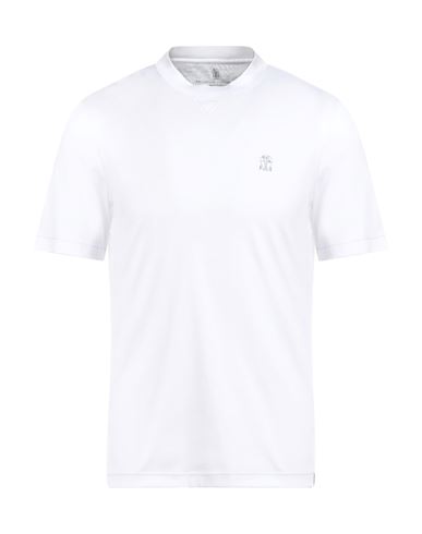Brunello Cucinelli Man T-shirt White Size S Cotton In White