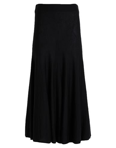 Khaite Woman Midi Skirt Black Size S Wool, Polyamide In Black
