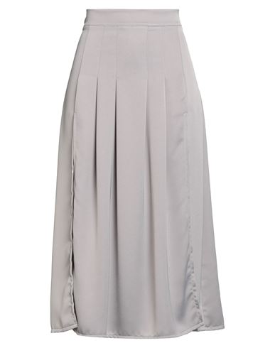 Tensione In Woman Midi Skirt Grey Size M Polyester In Gray