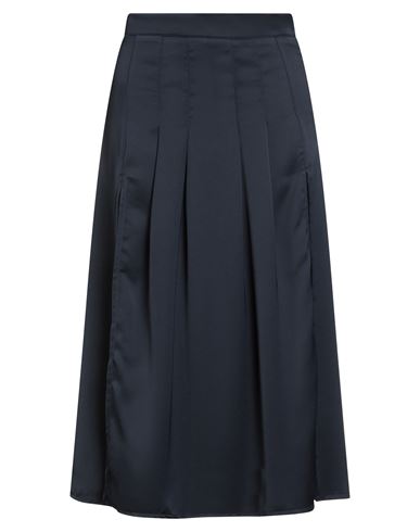 Tensione In Woman Midi Skirt Navy Size M Polyester In Blue