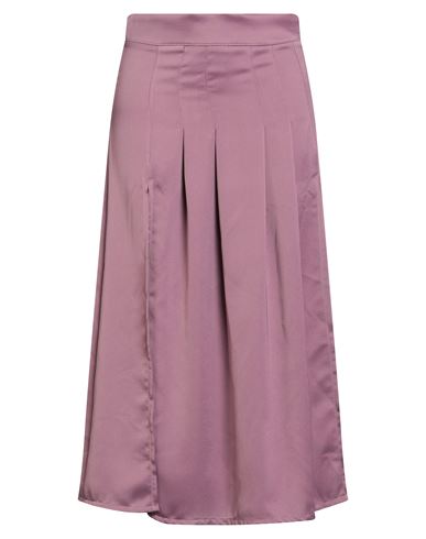 Tensione In Woman Midi Skirt Mauve Size M Polyester In Purple