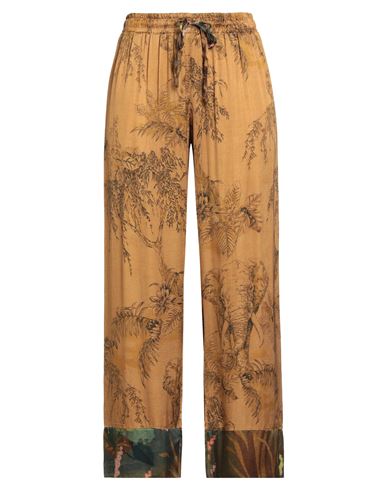 Tensione In Woman Pants Camel Size M Viscose In Multi
