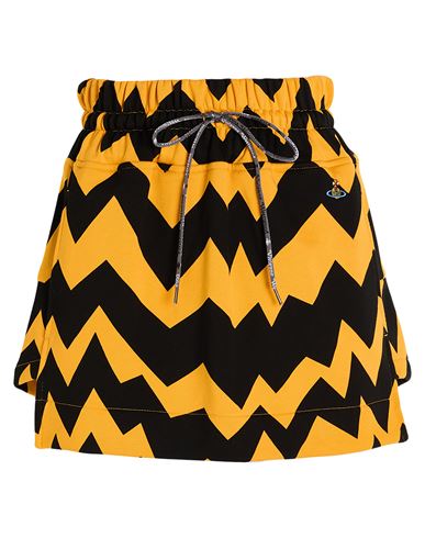 Vivienne Westwood Woman Mini Skirt Marigold Size L Cotton In Yellow