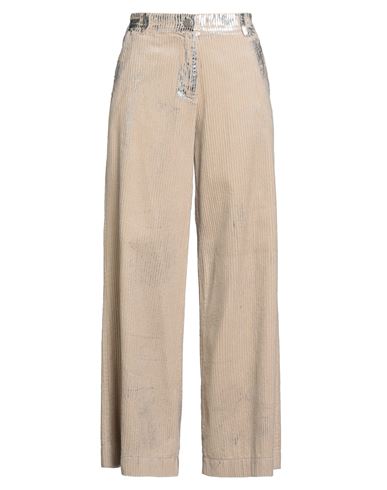 Tensione In Woman Pants Beige Size M Cotton In Brown