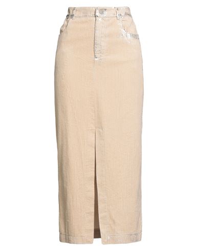 Tensione In Woman Maxi Skirt Beige Size M Cotton In Neutral